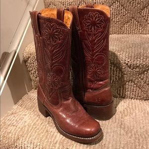 💥SOLD💥Frye Square toe Cowboy Leather Boots